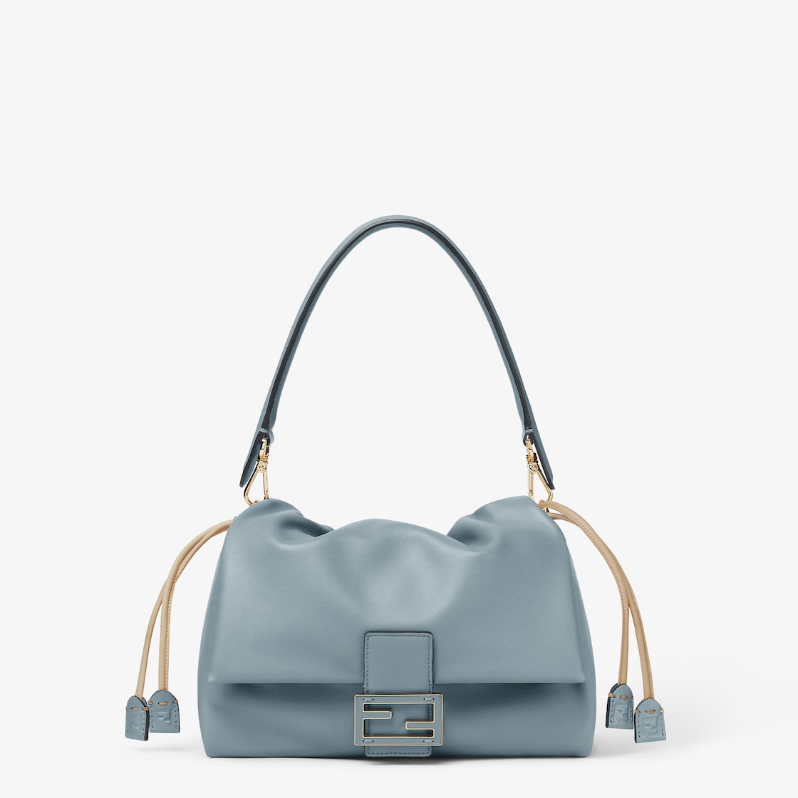 FENDI Mamma Baguette Medium Mercury blue nappa leather bag - Image 1